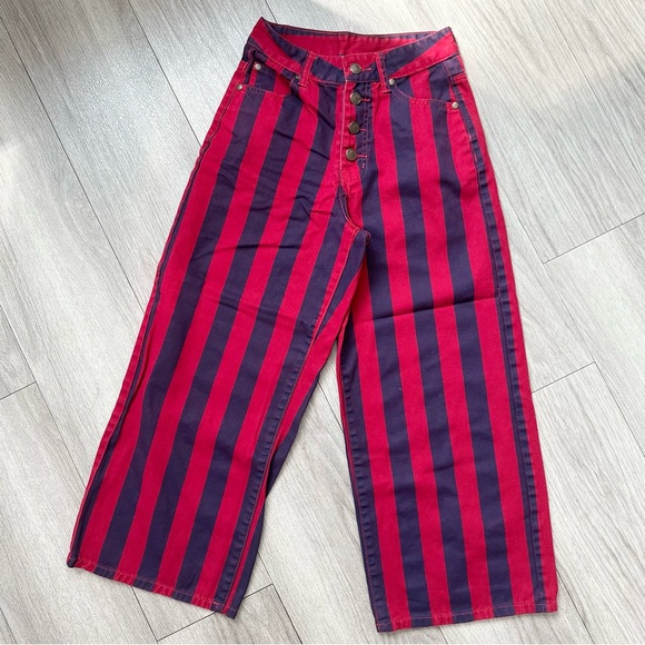 Lazy Oaf Button Up Wide Leg Pants - Picture 6 of 12